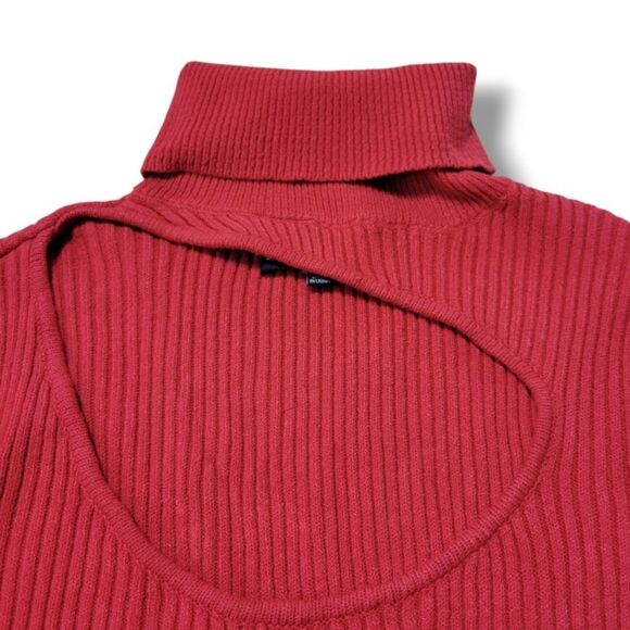 Eloquii Dress Size 14 / 16 Women's Sweater Dress Turtleneck Keyhole Cutout Dress - Picture 6 of 9